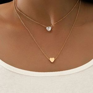 Double layer Heart Necklace